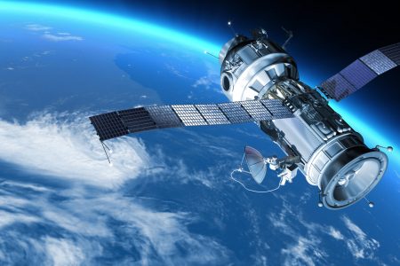 "My design space station on Earth orbit. The satellite has severalcommunication  anten.Also it maybe SPY, GPS satelite."