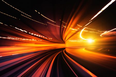 Abstract Speed motion through a tunnel Abstract Speed motion through a tunnel
