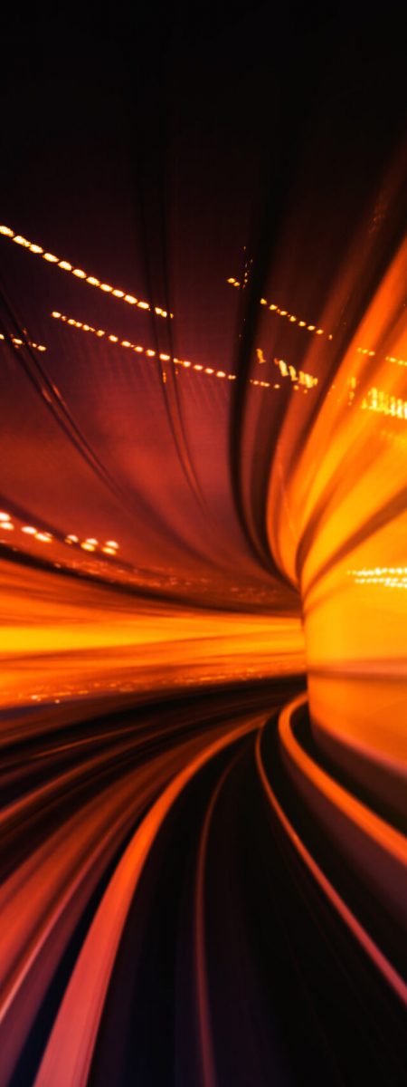 Abstract Speed motion through a tunnel