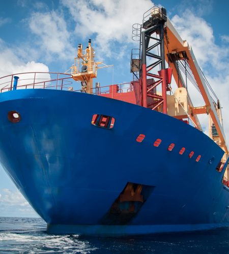 Close up of vessel's view in the middle of the ocean