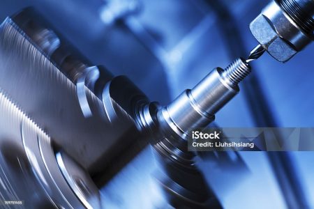 CNC lathe drilling. CNC lathe drilling.